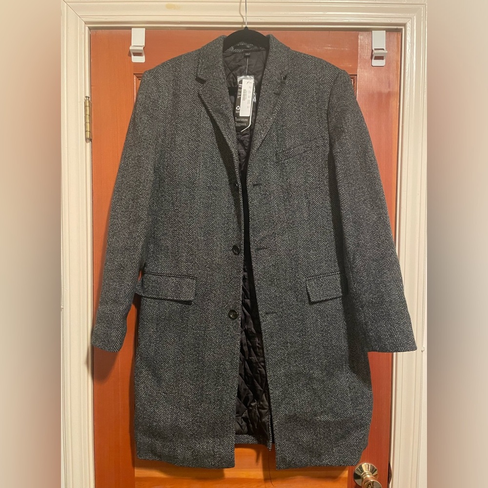 J. Crew Topcoat in Wool Blend with Eco-Friendly PrimaLoft 38R NWT